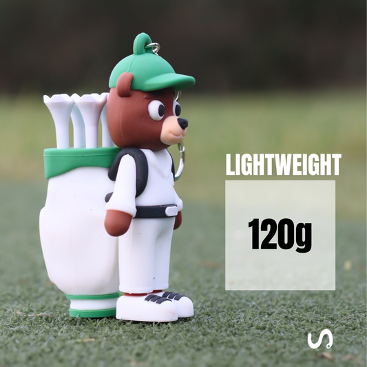 BearTee Golf Tee Holder ~ Comes with 4 matching golf tees ~ Lightweight and Durable