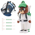 BearTee Golf Tee Holder ~ Comes with 4 matching golf tees ~ Lightweight and Durable