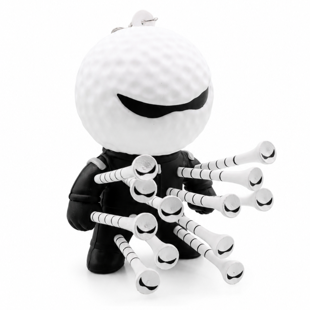 Mr Tee Golf Tee Holder With 12 Themed Golf Tees - Holds 12 Tees