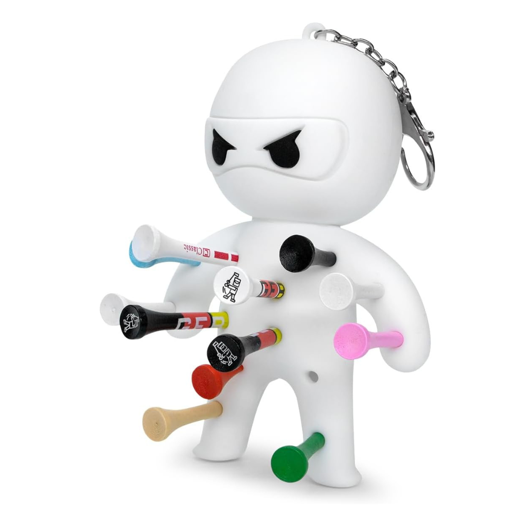 Ninja Design Golf Tee Holder for 13 Golf Tees | White