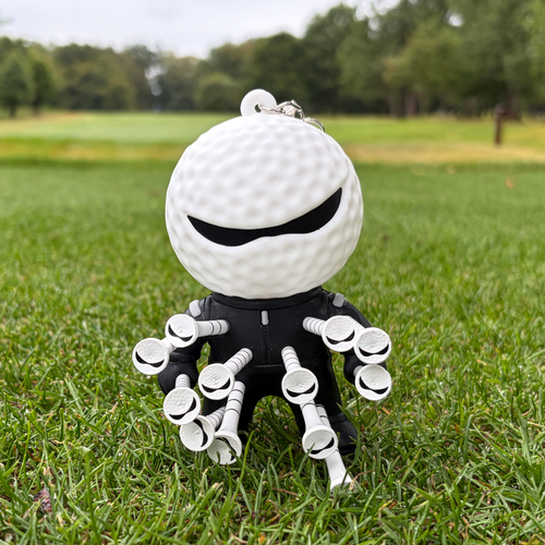 Mr Tee Golf Tee Holder With 12 Themed Golf Tees - Holds 12 Tees