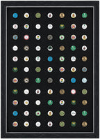 Golf Ball Marker Display Case – Holds 77 Markers | Wall Mounted Golf Gift