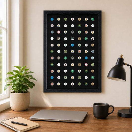 Golf Ball Marker Display Case – Holds 77 Markers | Wall Mounted Golf Gift