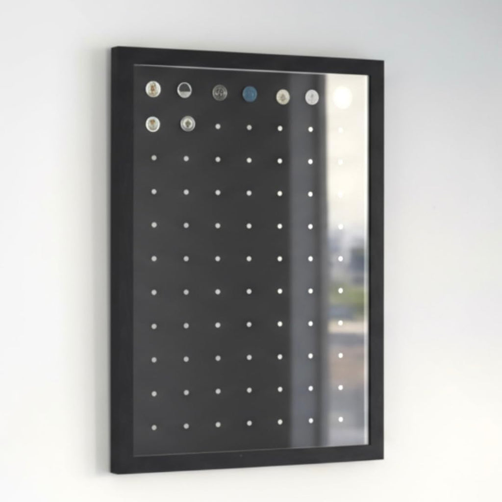 Golf Ball Marker Display Case – Holds 77 Markers | Wall Mounted Golf Gift