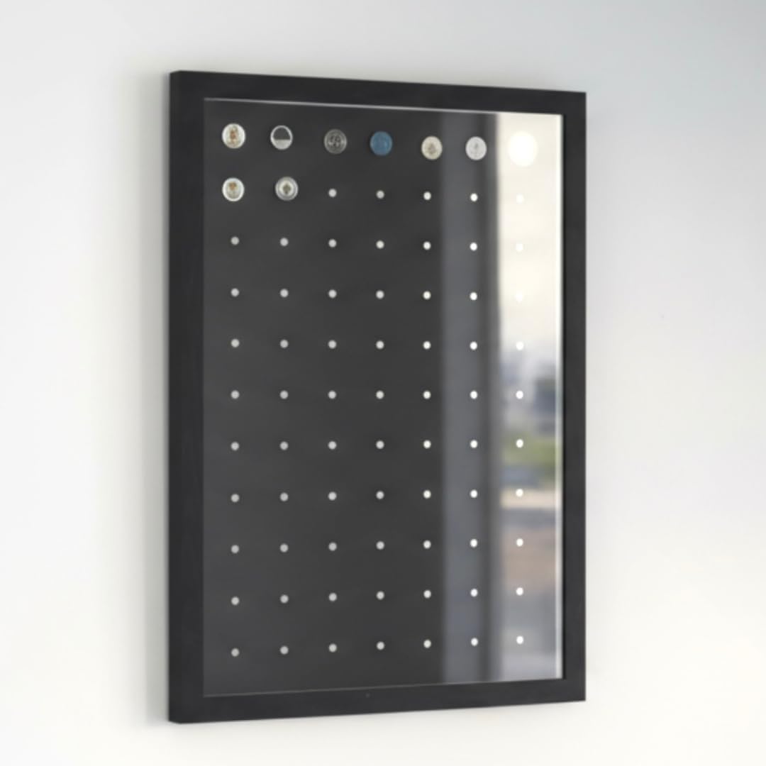 Golf Ball Marker Display Case – Holds 77 Markers | Wall Mounted Golf Gift