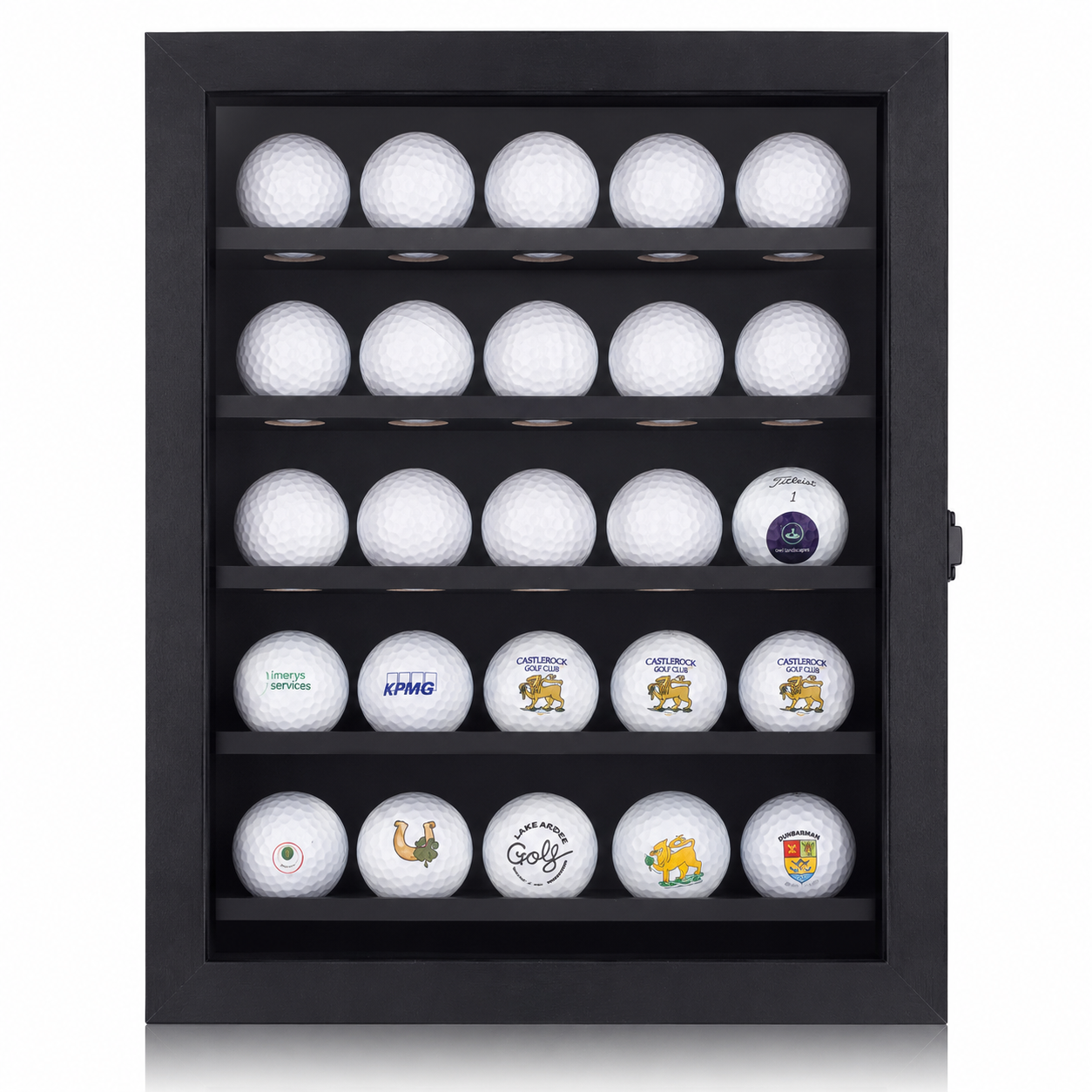 Golf Ball Display Case for 25 Golf Balls