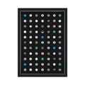 Golf Ball Marker Display Case – Holds 77 Markers | Wall Mounted Golf Gift